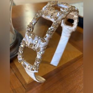 Anna & Ava Gold Satin Embellished Headband